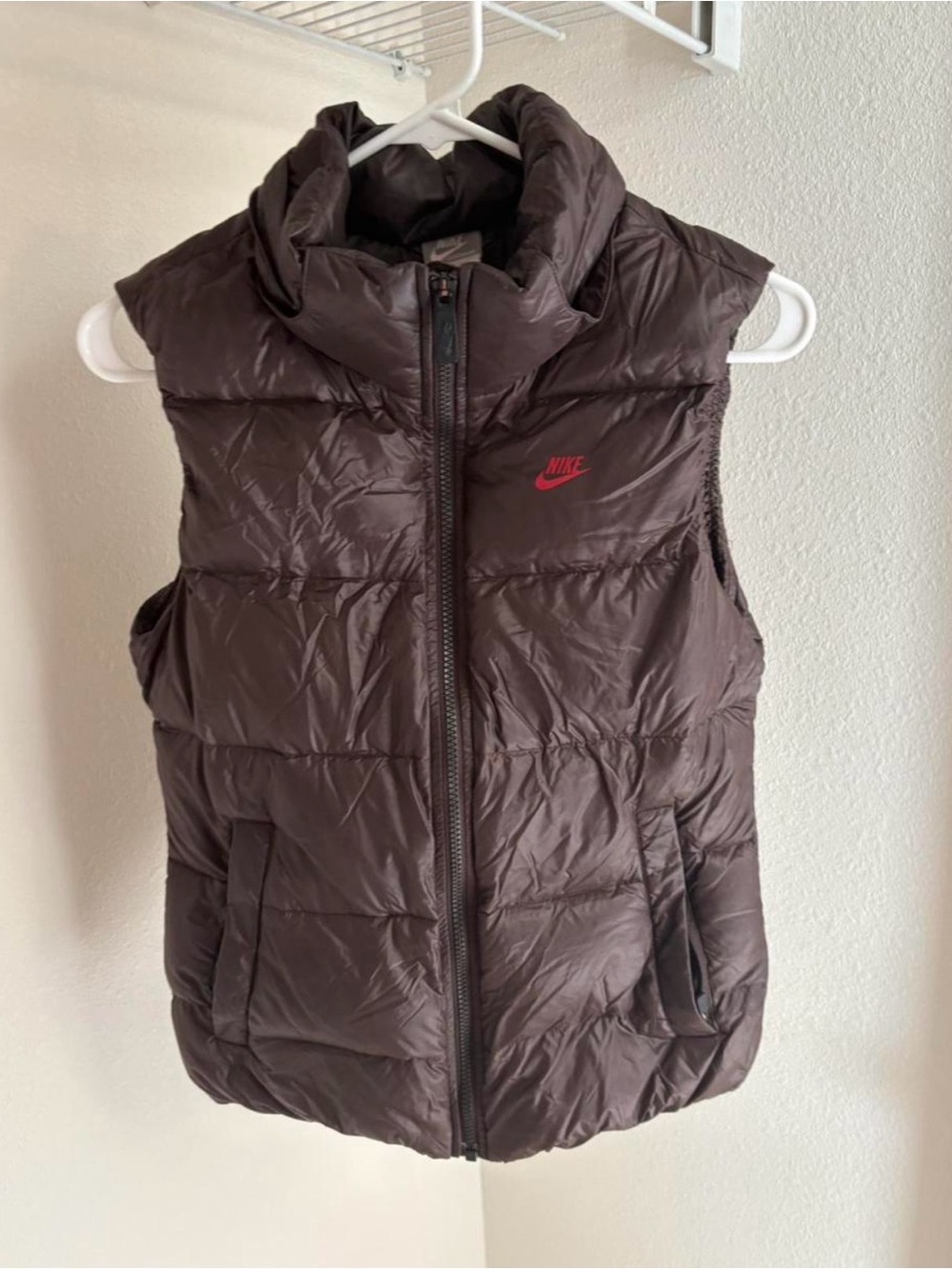 Nike Vintage Brown Puffer Vest S
